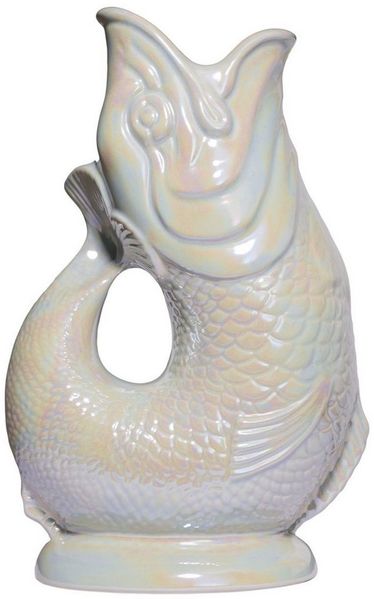Gluckigluck Wasserkaraffe, (Original Gluggle Jug aus England), mit Gluckergeräusch, handgefertigt, ikonisches Fisch-Design, 1,2 L