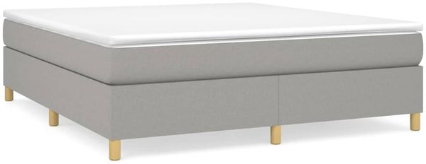 vidaXL Boxspringbett mit Matratze Hellgrau 180x200 cm Stoff, Härtegrad: H2 [3144538] Bild 2