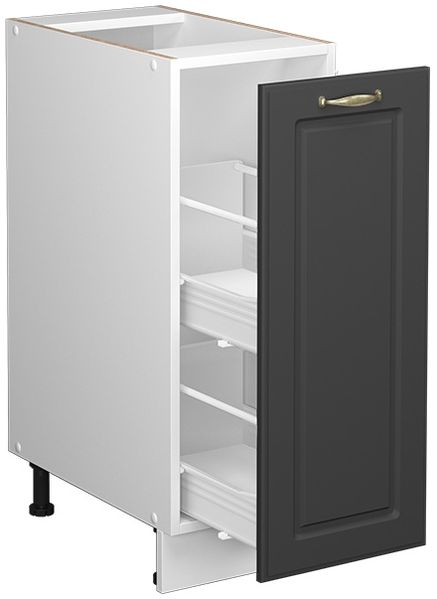 Apothekerschrank Fame-Line Anthrazit-Gold 30 cm ohne Arbeitsplatte Vicco Bild 4