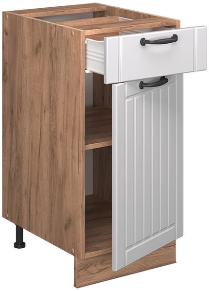 Küchenunterschrank Fame-Line Weiß Landhaus 40 cm ohne Arbeitsplatte Vicco Bild 4