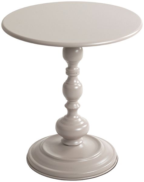 Beistelltisch >59134< in grau (Kaschmirgrau), Metall - 46x42cm (HxD)