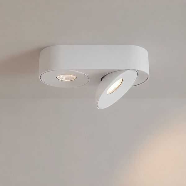 s.luce Santa Duo LED-Aufbaustrahler schwenkbar & dimmbar Weiß