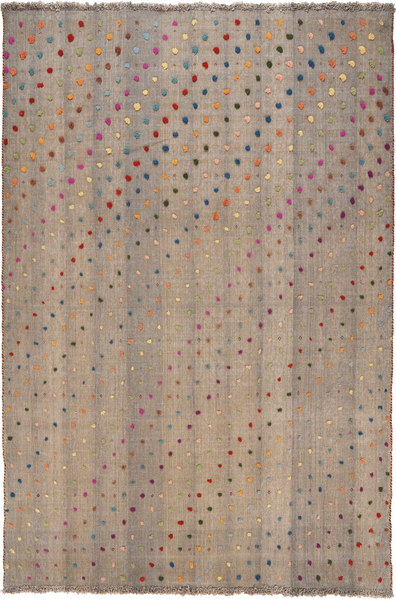 Looma 'Arezou' Kelim Gashgai handgewebt, Schurwolle Grau, 176x226 cm