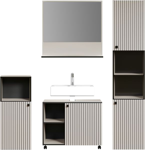 Badmöbel Set Bliss in grau 180 cm