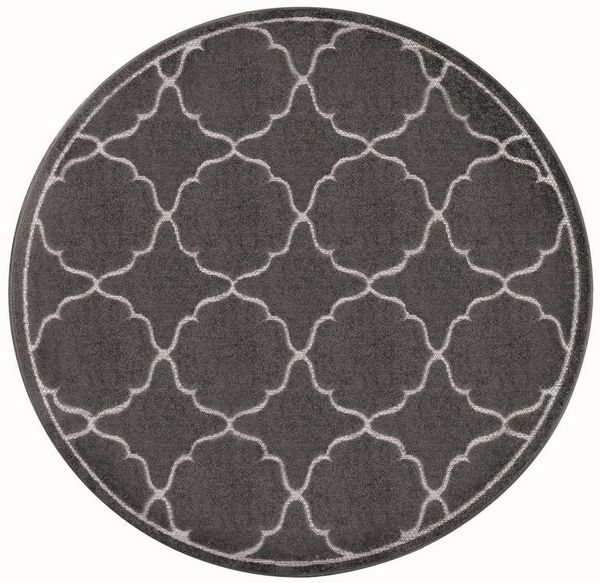 Sanat 'Berlin' Teppich, Höhe: 6 mm, In -und Outdoor geeignet, Grau, 120 cm (Rund)