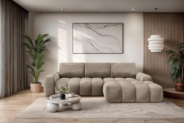 OTTO home Ecksofa AZITA L-Form, 270 cm - OTTO. Verlässliche Qualität, wahlweise als Schlafsofa m. Bettkasten, Bubble-Optik