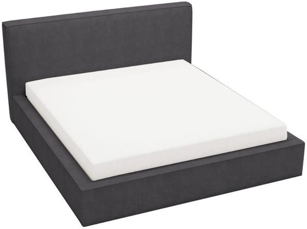 GRAINGOLD Monaco Doppelbett 180x200, Polsterbett mit Bettkasten und Kopfteil, Velour-Stoff, Dunkelgrau Bild 2