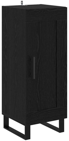vidaXL Sideboard Schwarz Eichen-Optik 34,5 x 34 x 90 cm 881656