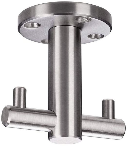 SO-TECH® Klapphaken 2-fach Drehhaken THANEE 61 x 60 mm echt Edelstahl gebürstet, (1-St), Garderoben-Haken Deckenhaken Doppelhaken Unterbauhaken®