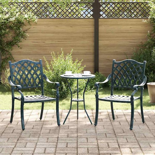Gartenstuhl 2 pcs, Balkonstuhl Grün 56 x 55 x 92,5 cm Aluminium