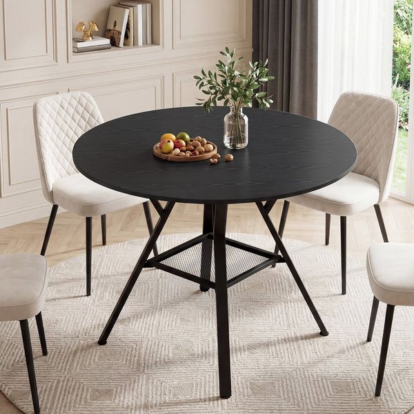 Bealife Esstisch Esstisch Runder mit Stauraum, für 4-6 Personen, R=100/120 cm