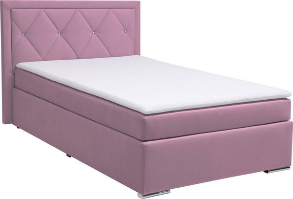 Leonique Boxbett Alfie, Bestseller, wahlweise mit Bettkasten, mit Straßsteinen im Kopfteil, H2, H3 und H4 wählbar