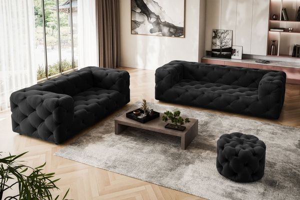 Home affaire 3-Sitzer FOLLINA, 3-Sitzer Sofa mit klassischer Chesterfield-Knopfheftung