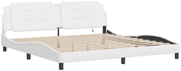 vidaXL Bettgestell mit LED ohne Matratze "Zadar" Weiß 200x200 cm 3214132 Bild 3