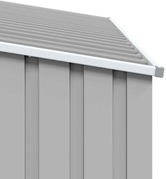 vidaXL Garten Brennholzlager Grau 245x98x159 cm Verzinkter Stahl 46294 Bild 10