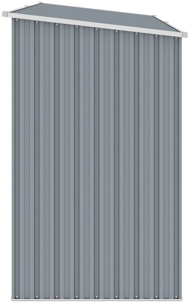 vidaXL Garten Brennholzlager Grau 245x98x159 cm Verzinkter Stahl 46294 Bild 4
