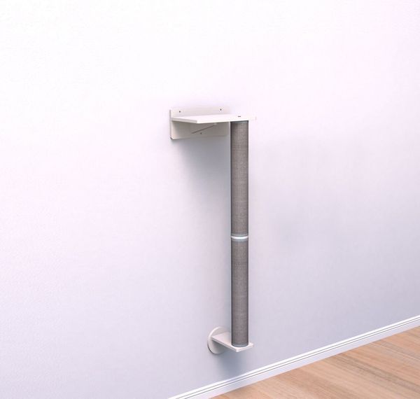 TRIXIE Katzen-Kletterwand Wand-Set 1 - weiß/grau - 35 × 130 × 25 cm