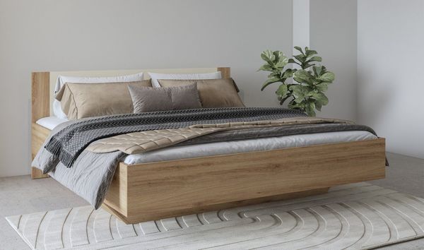 Home affaire Bettgestell Bitry, Breite 160 bzw. 180 cm, moderner Bettrahmen, Doppelbett in zwei Grössen