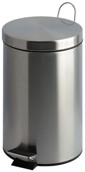 Pedal-Kehrbehälter V-Part Edelstahl matt 3 L