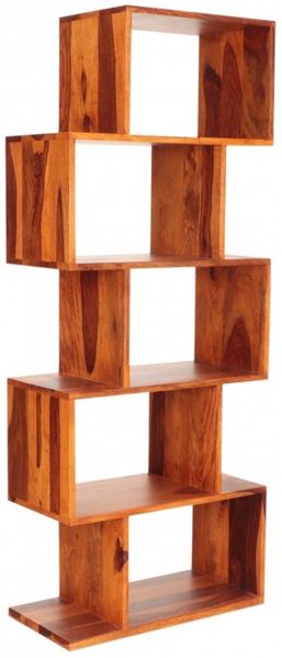 Bücherregal Rami 60 x 150 x 30 aus indischem Sheesham-Massivholz