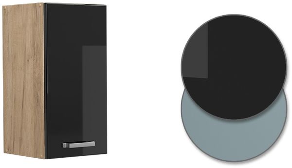 Hängeschrank R-Line Schwarz Hochglanz 30 cm Vicco Bild 6