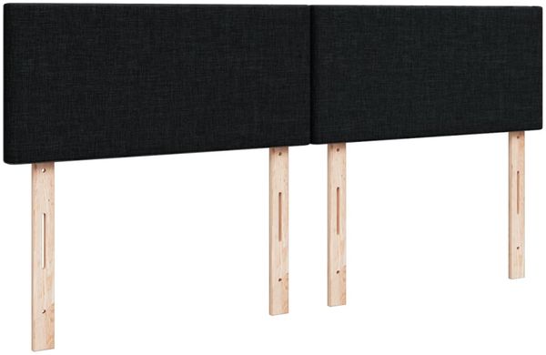 vidaXL Boxspringbett mit Matratze Schwarz 140x200 cm Stoff 3287474 Bild 7
