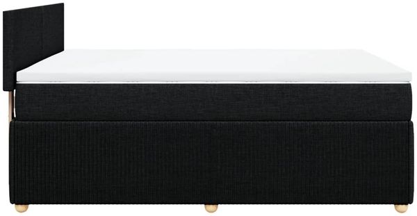 vidaXL Boxspringbett mit Matratze Schwarz 140x200 cm Stoff 3287474 Bild 5