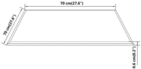 vidaXL Tischplatte aus gehärtetem Glas Quadratisch 700 x 700 mm 244619 Bild 4