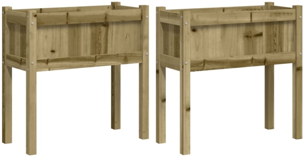 vidaXL Pflanzkübel 2 Stk. mit Beinen Kiefernholz Imprägniert 837563