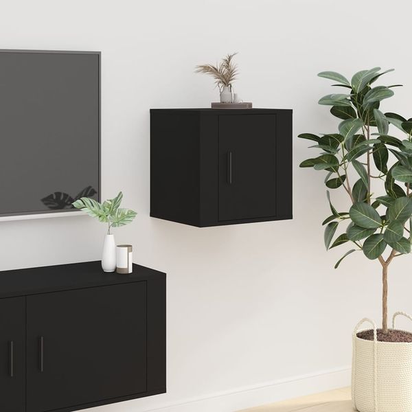 TV-Wandschrank, Fernsehschrank Schwarz 40 x 34,5 x 40 cm