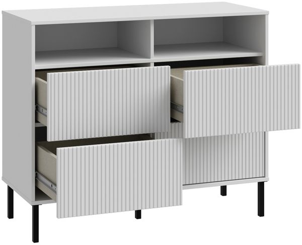 Schubkastenkommode >NEKTARIUS< 4 Schübe, in Secret grey - 103,1x85,6x42cm (BxHxT) Bild 4