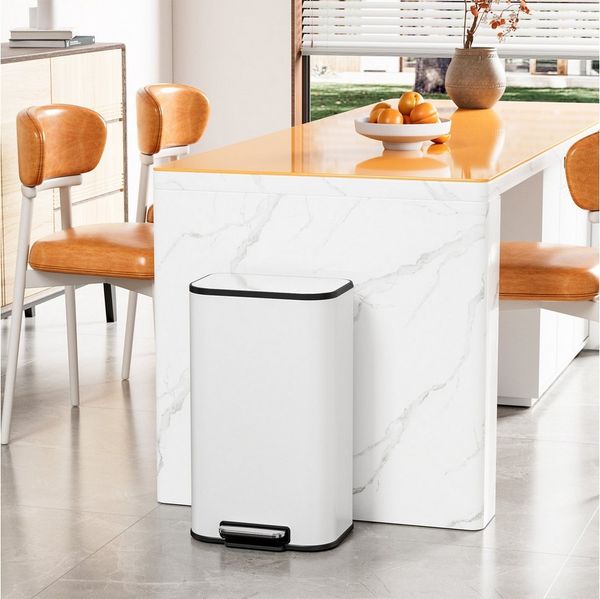 TLGREEN Mülleimer aus Stahl,Tretmülleimer mit Soft-Close Deckel,Tretmülleimer für Küche, Badezimmer