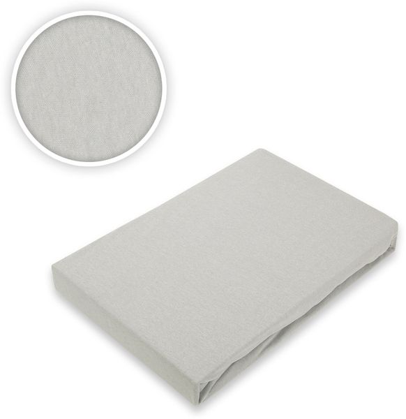 Jersey Spannbettlaken in 22 verschiedenen Farben 120 x 200 cm Silber