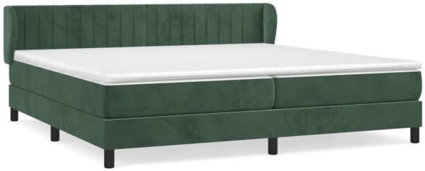vidaXL Boxspringbett mit Matratze Dunkelgrün 200x200 cm Samt, Härtegrad: H2 [3131102]