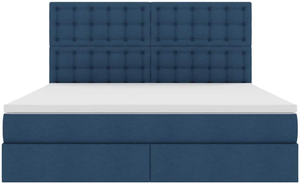 vidaXL Aufbewahrungsbett mit Matratze Blau 160x200 cm Kunstleder 3371921 Bild 6