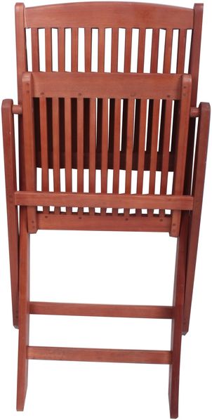 Gartenstuhl 2er Set NIMES - Eukalyptus, Hellbraun, Ohne Armlehne | Klappstuhl Wetterfest Gartenstühle Outdoor Balkonstühle Bild 3