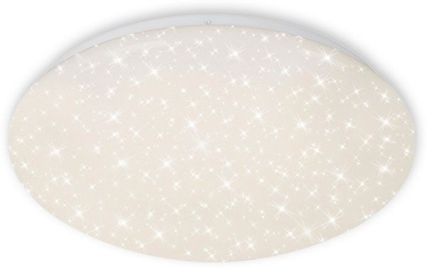 Briloner Leuchten LED Deckenleuchte 3367216 VERB, LED fest integriert, Neutralweiß, Kaltweiß, Warmweiß, Sternenhimmel, 38x6,5cm, Weiß, 23W, Wohnzimmer, Schlafzimmer, Küche