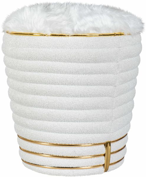 Hocker Doric 335 Weiß / Gold