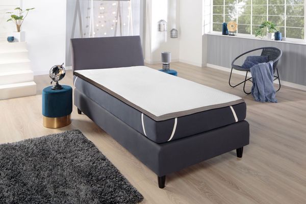 DUO Matratzentopper Topper mit Wendefunktion 2 Schaumarten ca 90 x 200 x 6 cm