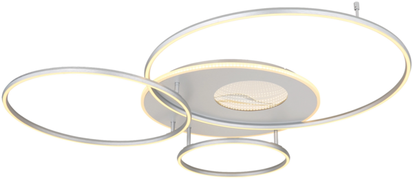 INVERTINA Deckenleuchte, 70W, 4599lm, 2700-6500k, Inkl. FB Alu gebürstet,Memory