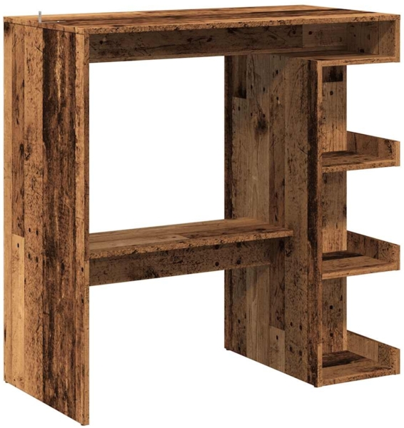 vidaXL Bartisch mit Regal Altholz-Optik 100x48x101,5 cm 856758 Bild 5