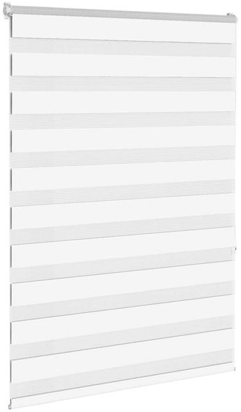 vidaXL Doppelrollo Weiß 100x150 cm Stoffbreite 95,9 cm Polyester 4014755 Bild 3