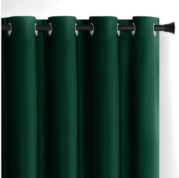 AmeliaHome Gardine Gardine Ösen Vorhang mit Raffhalter Samt Ösenvorhang Verdunkelnd (1 St), Ösen, Samt, inkl. Raffhalter