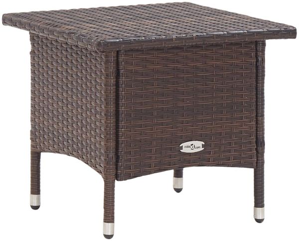 Gartentisch, Beistelltisch, Balkontisch Braun 50 x 50 x 47 cm Poly Rattan