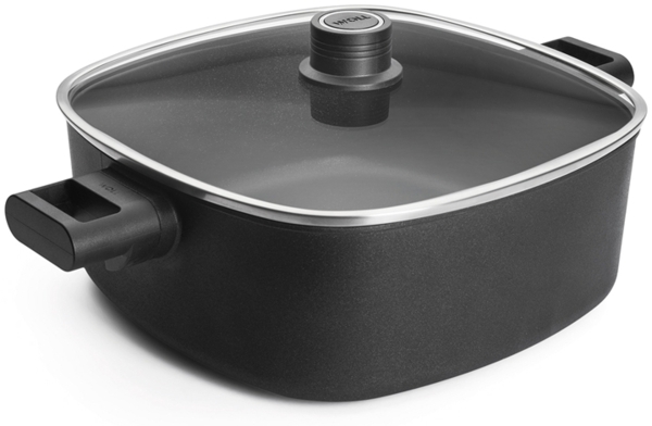 Woll Eco Logic Induktion Gussbräter viereckig inkl. Glasdeckel 28x28 cm 6,5 L