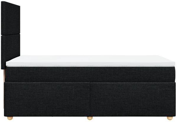 vidaXL Boxspringbett mit Matratze Schwarz 80x200 cm Stoff 3293402 Bild 7