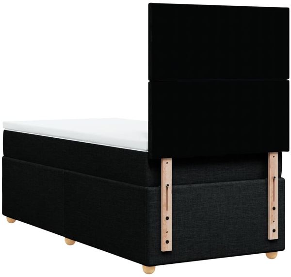 vidaXL Boxspringbett mit Matratze Schwarz 80x200 cm Stoff 3293402 Bild 8