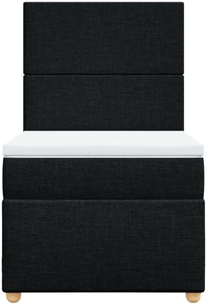 vidaXL Boxspringbett mit Matratze Schwarz 80x200 cm Stoff 3293402 Bild 6
