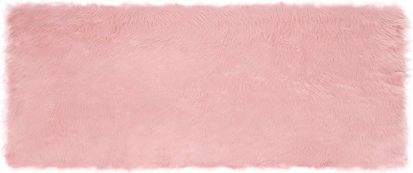 vidaXL Kunstschaffell Teppich Tafalla Rosa 80 x 200 cm Polyester 42021545
