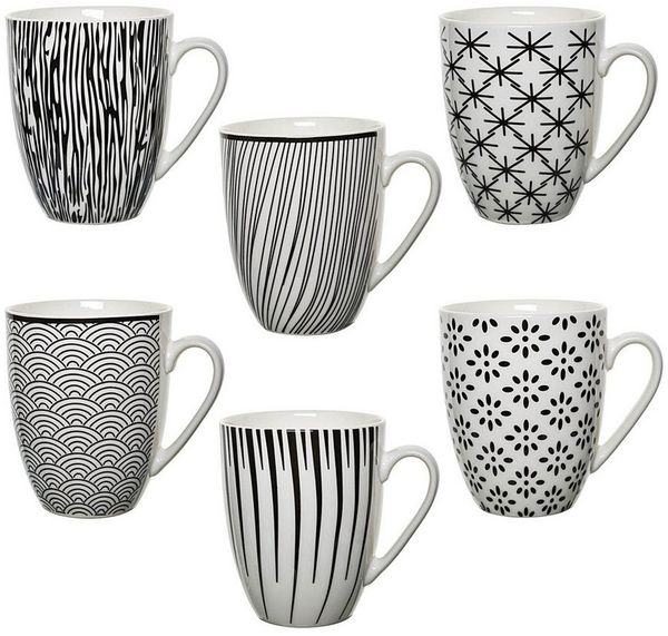 astor24 Aufbewahrungsbox Kaffeebecher Kaffeetasse Kaffeetassen Kaffeepott (Set, 6 St, 6 Tassen), 6-teilig